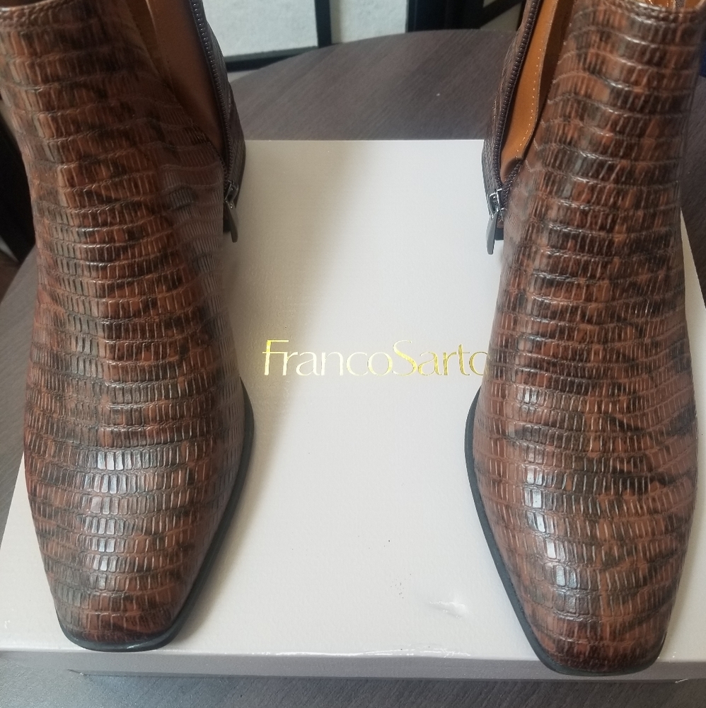 Franco Sarto Faux Leather Ankle Boots